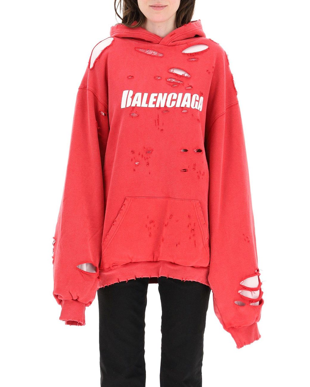 Balenciaga caps discount destroyed hoodie