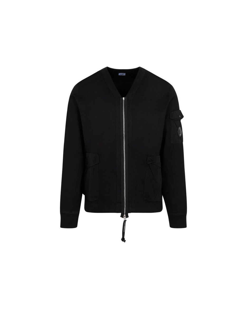 C.P. Company Mercerized Zipped Cardigan Sweater in Black for Men | Lyst