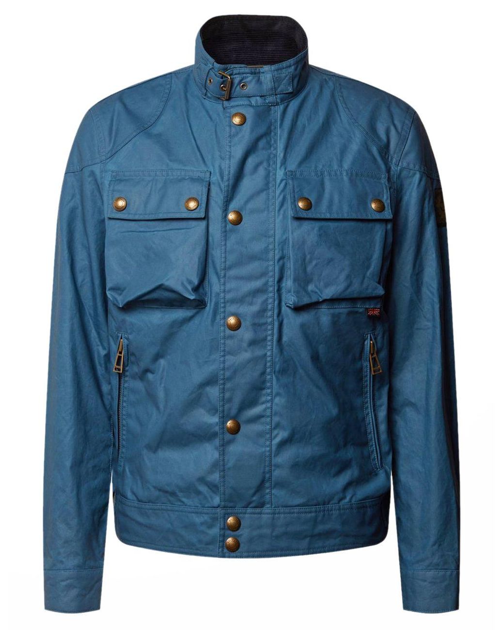 Belstaff Cotton Racemaster Waxed Jacket in Blue for Men - Save 30% | Lyst