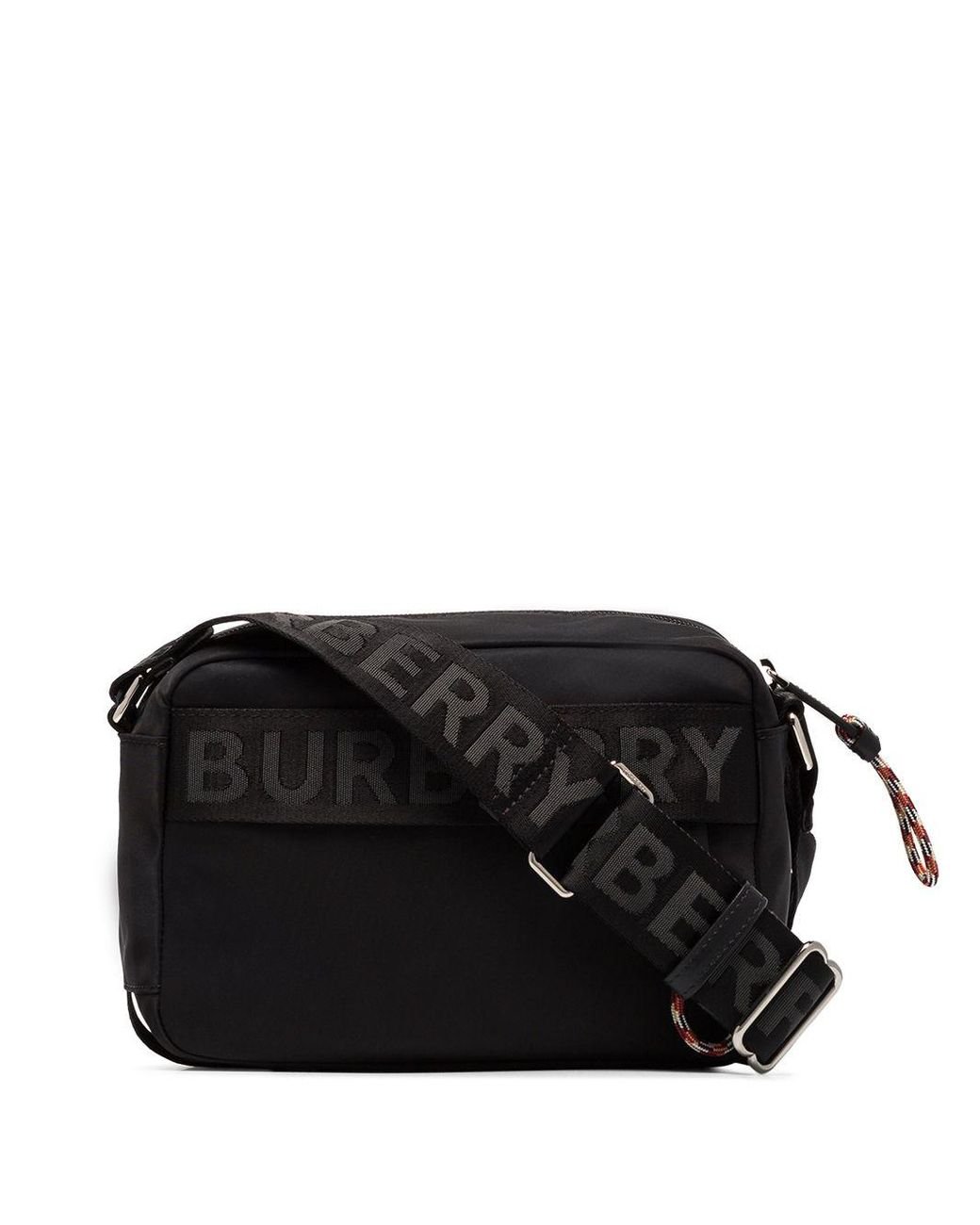 Burberry Logo Crossbody Bag in Black for Men | Lyst