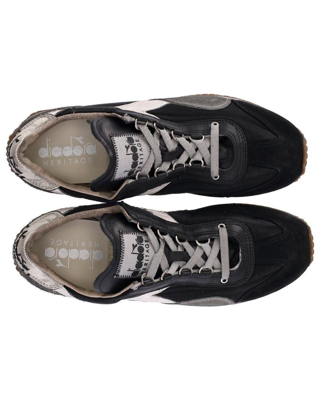 Diadora Equipe H Dirty Stone Wash Evo Black Sneaker for Men | Lyst