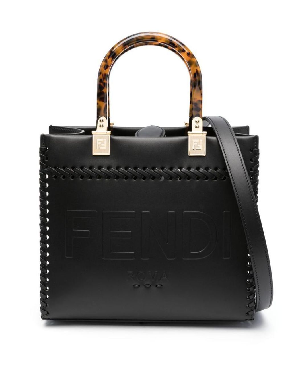 FENDI: Sunshine leather bag with embossed logo - Fuchsia | Fendi tote bags  8BH386AMCV online at GIGLIO.COM