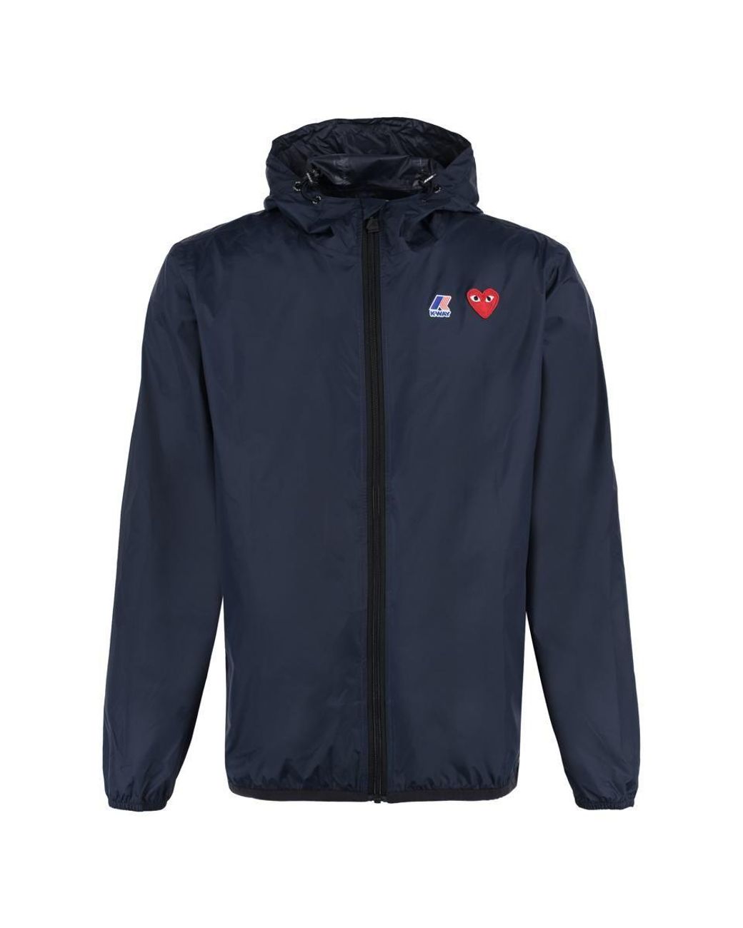 COMME DES GARÇONS PLAY X Kway Hooded Windbreaker in Blue for Men Lyst