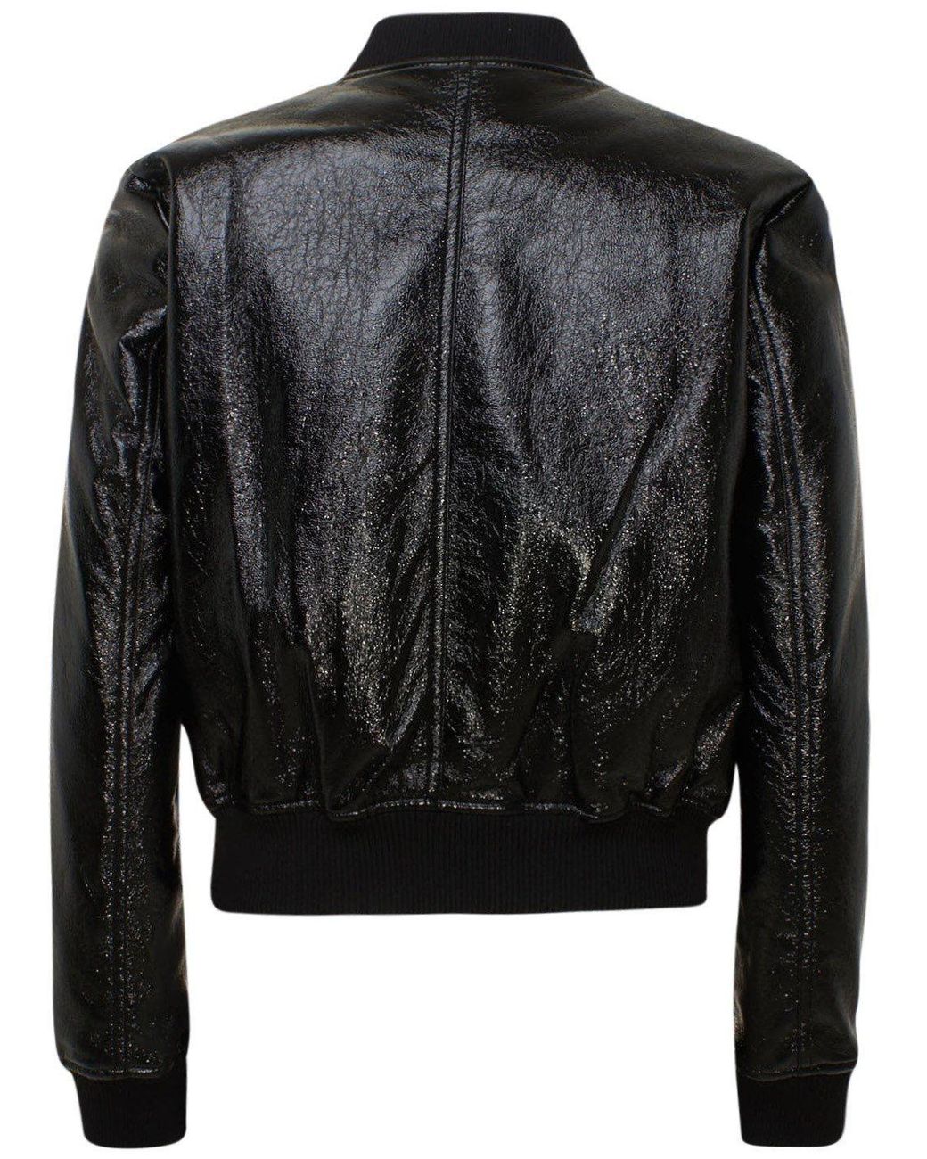 MICHAEL Michael Kors Synthetic Black Bomber Jacket - Lyst