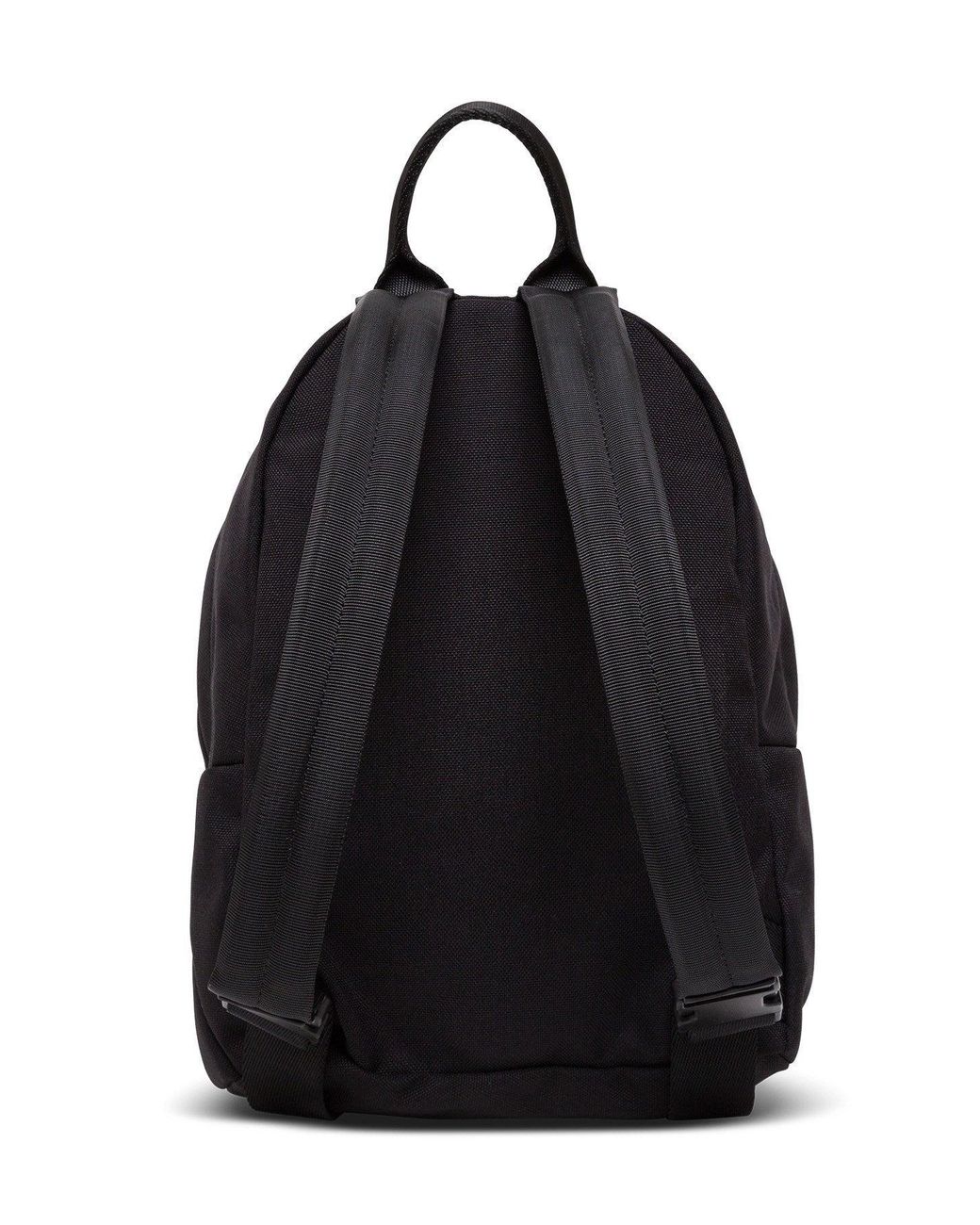 small black canvas backpack