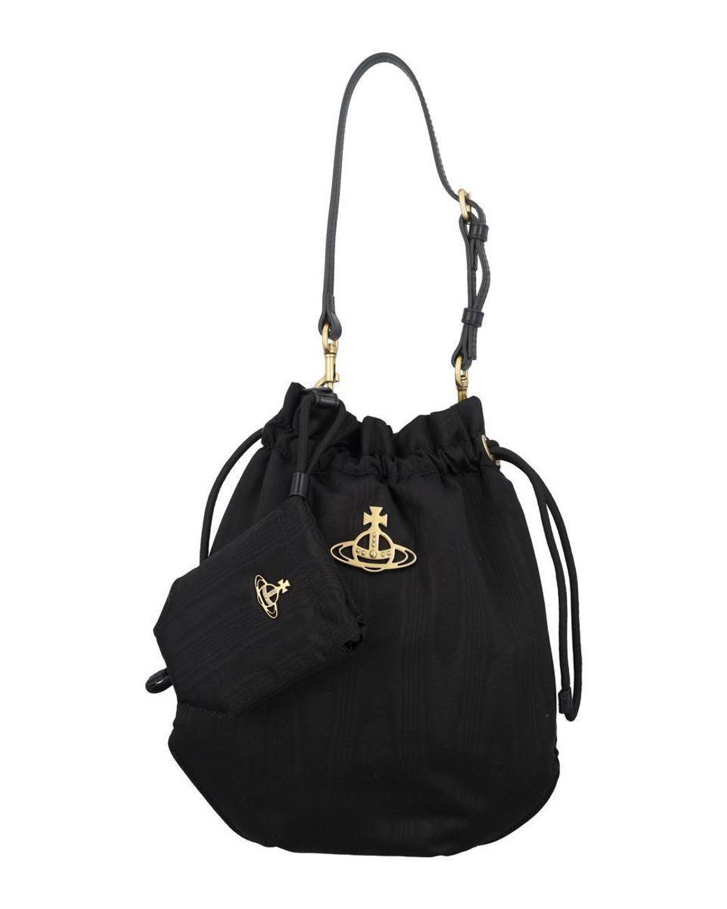 Vivienne Westwood Moire Drawstring Pouch Set in Black | Lyst