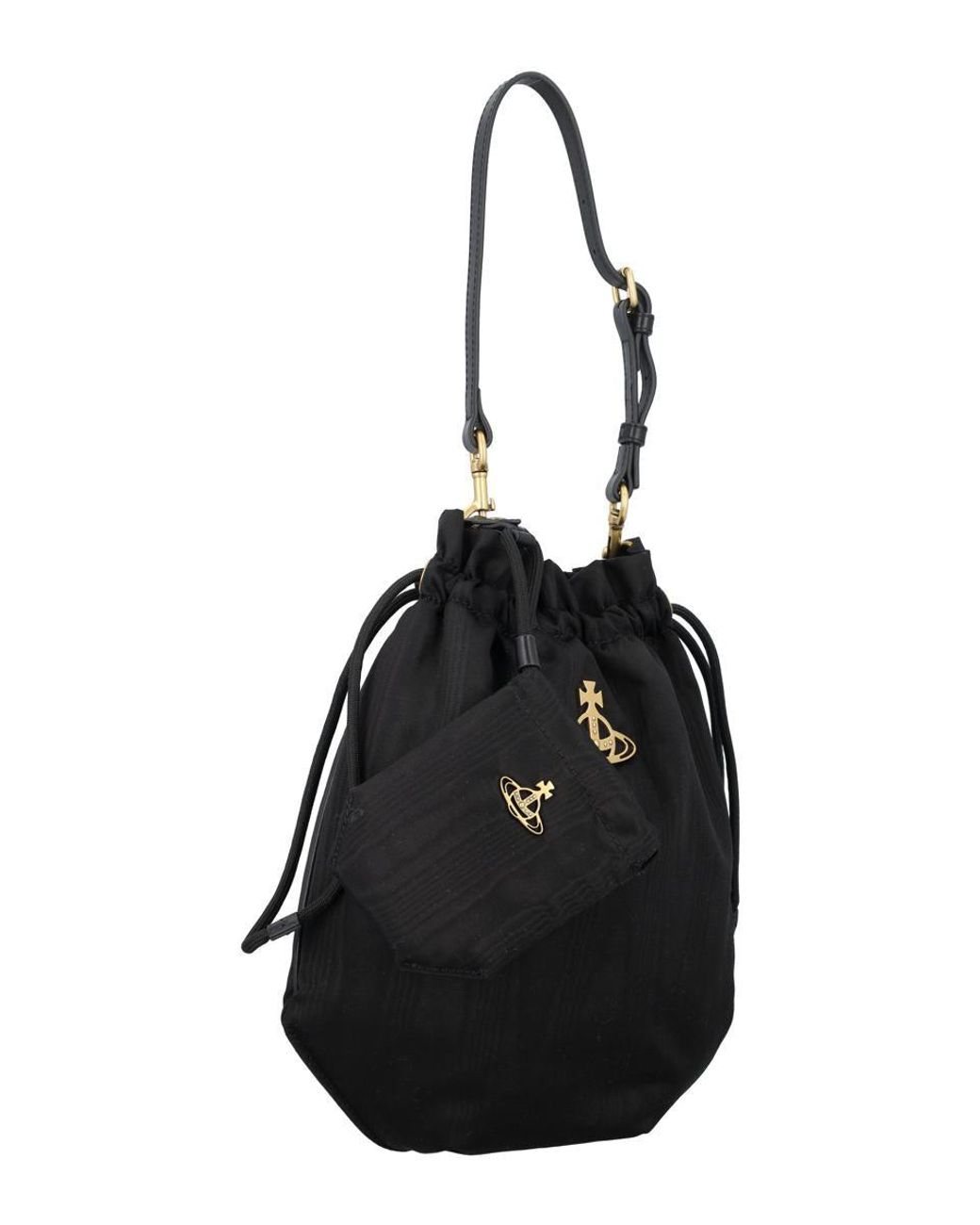 Vivienne Westwood Moire Drawstring Pouch Set in Black | Lyst