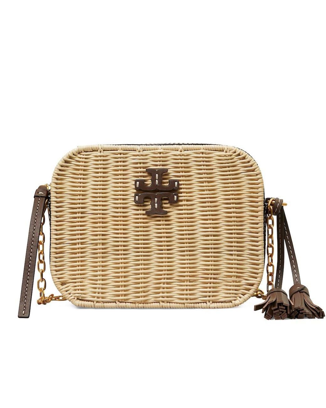 Tory Burch Mcgraw Wicker Camera Bag in Metallic Lyst Australia