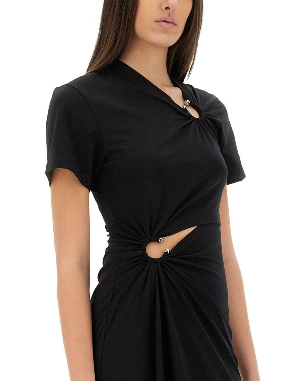 Rabanne Dress Cut Out in Black | Lyst