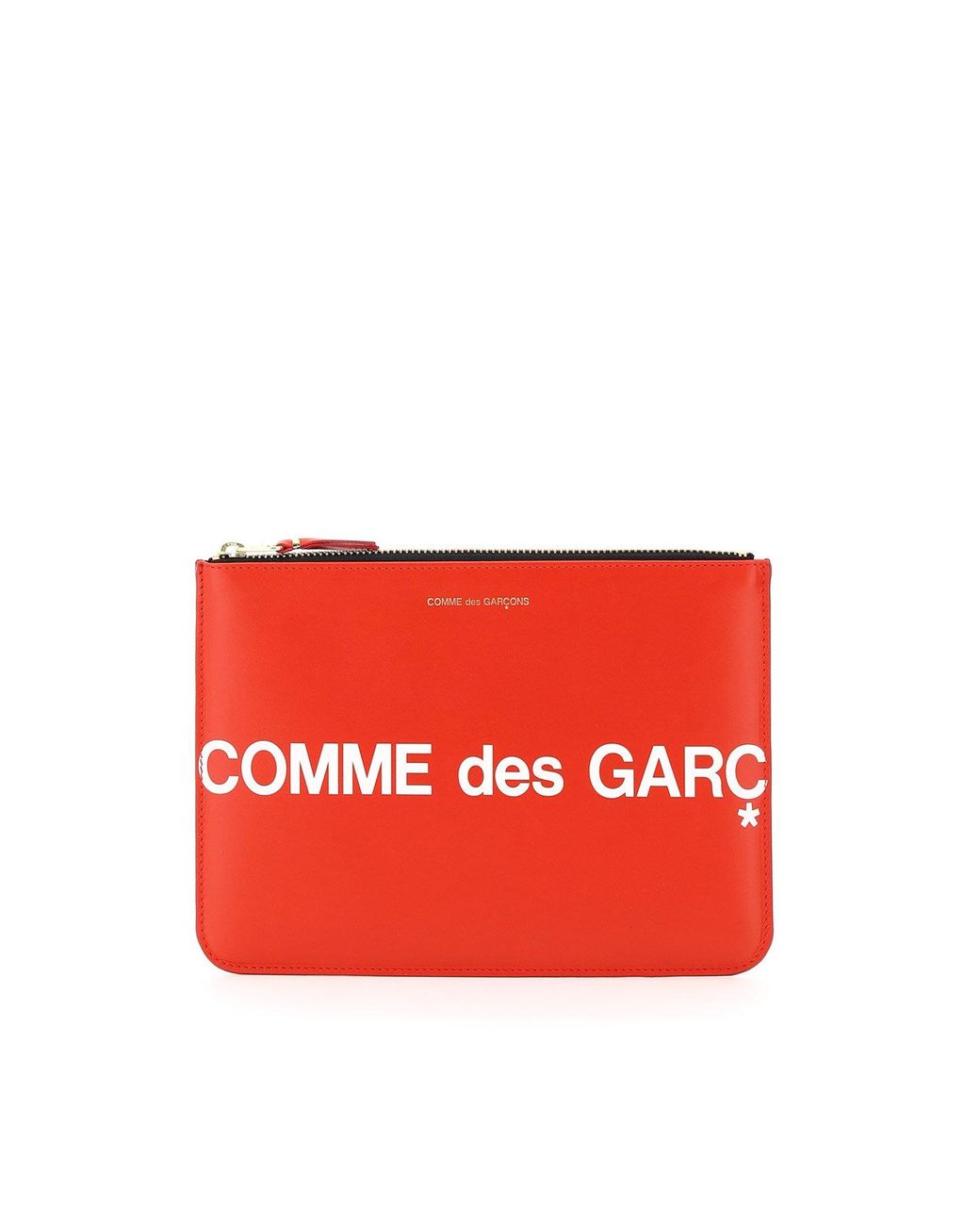 Comme des Garçons Leather Pouch With Logo in Red for Men - Lyst