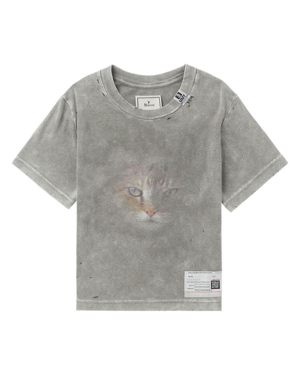 Maison Mihara Yasuhiro Bleached Mini T-Shirt in Gray | Lyst