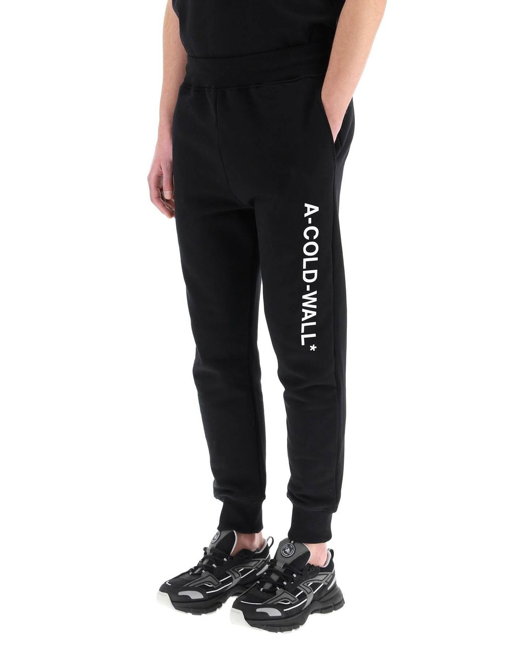 Black gym and workout clothes A_COLD_WALL* Activewear gym and workout clothes Black Mens Activewear A_COLD_WALL* Cotton Joggers With Logo Embroidery in Black Save 40% for Men 