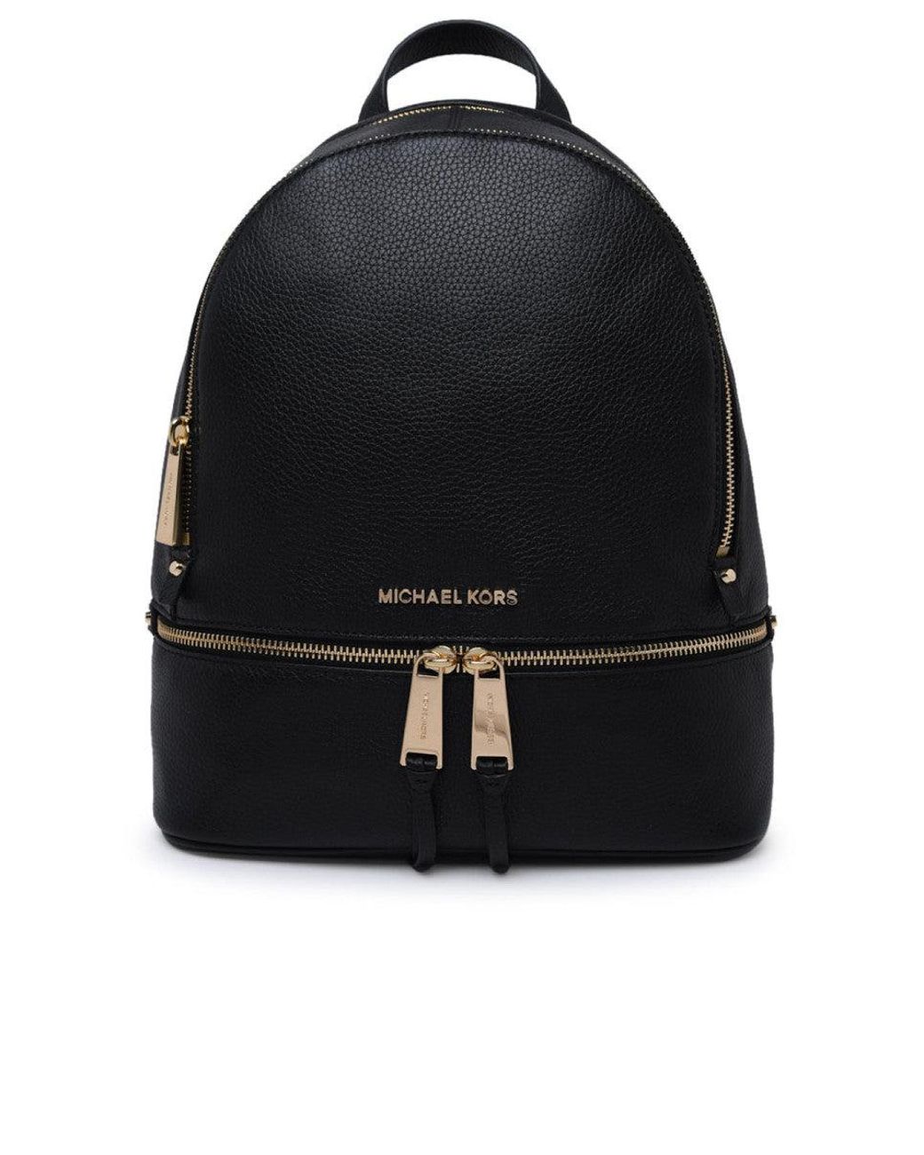 MICHAEL Michael Kors Rhea Backpack In Black Tumbled Leather | Lyst