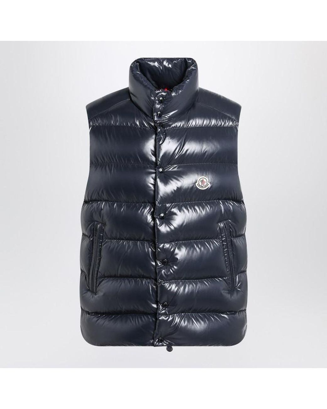 Moncler Shiny Midnight Padded Vest in Blue for Men Lyst UK