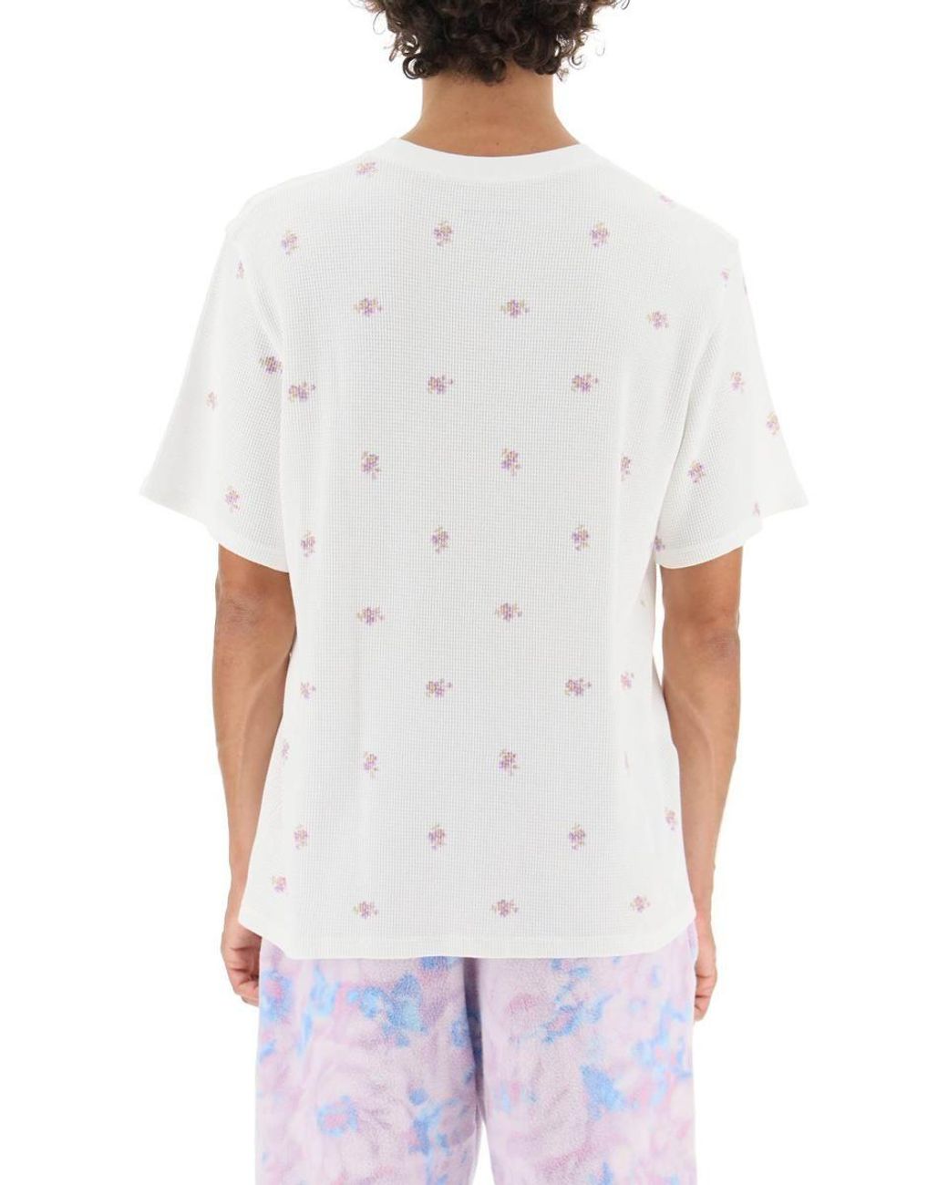 Martine Rose Waffled Jersey T Shirt With Floral Print