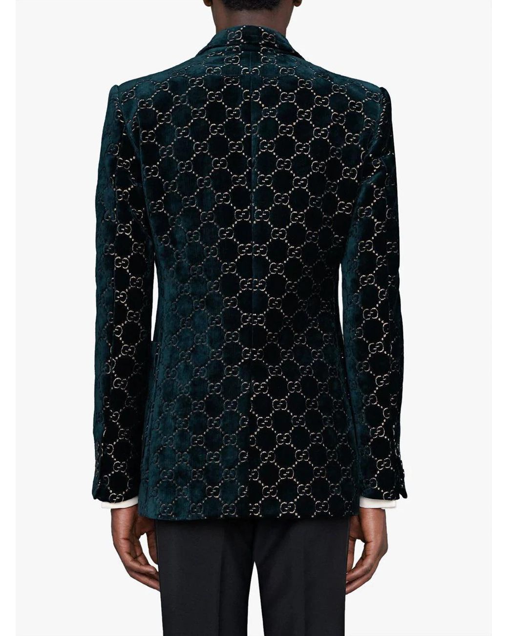 Gucci GG Velvet Jacket in Blue for Men Lyst