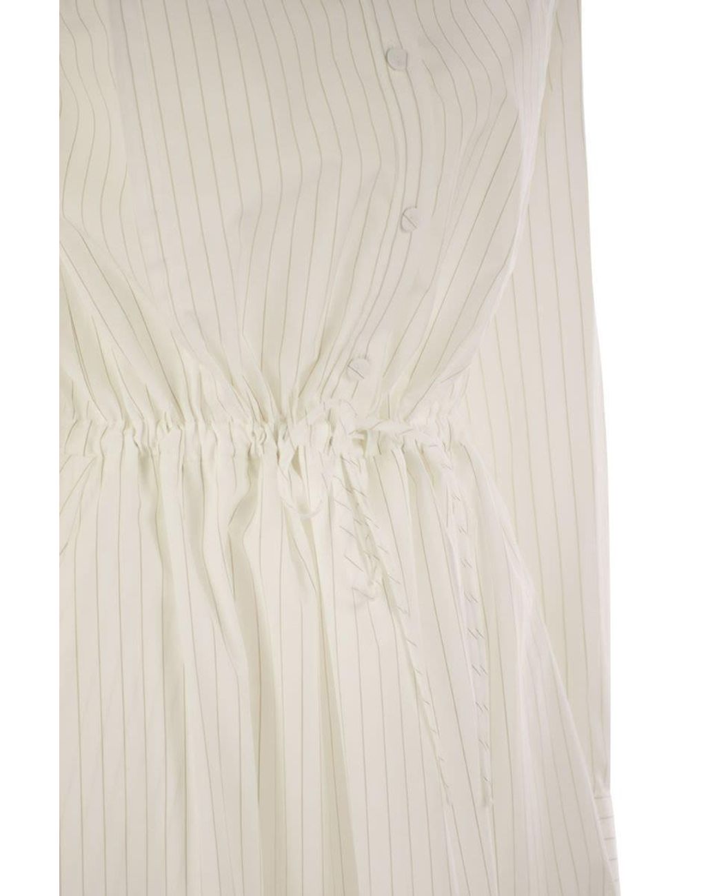 ワンピース FABIANA FILIPPI Long cotton chemisier dress Fabiana Filippi Long Cotton Chemisier Dress in White | Lyst