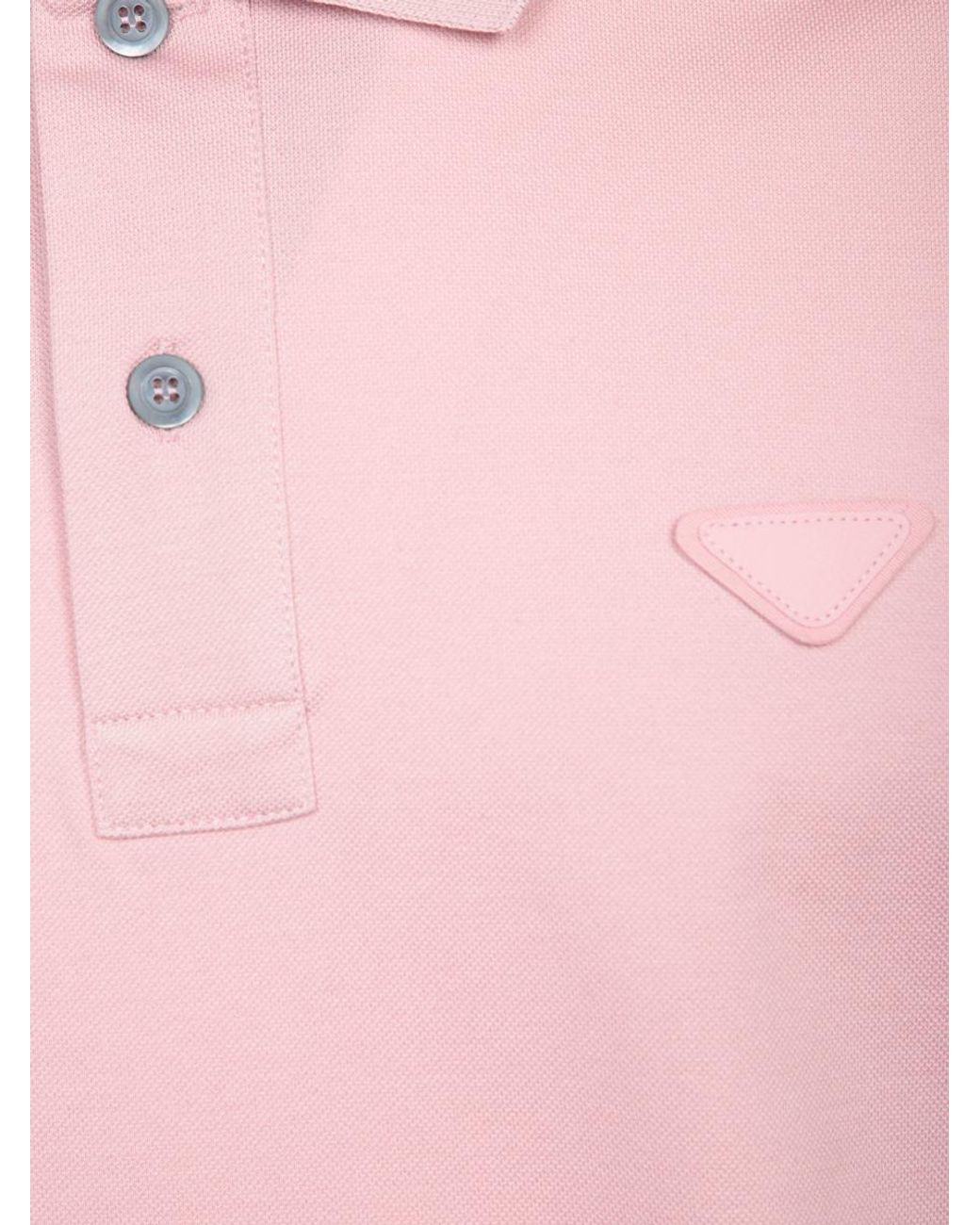 Tシャツ・カットソー PRADA PINK COTTON T-SHIRT Prada/プラダ｜ピンク コットン Tシャツ