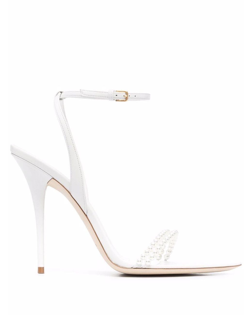 White ysl 2025 sandals