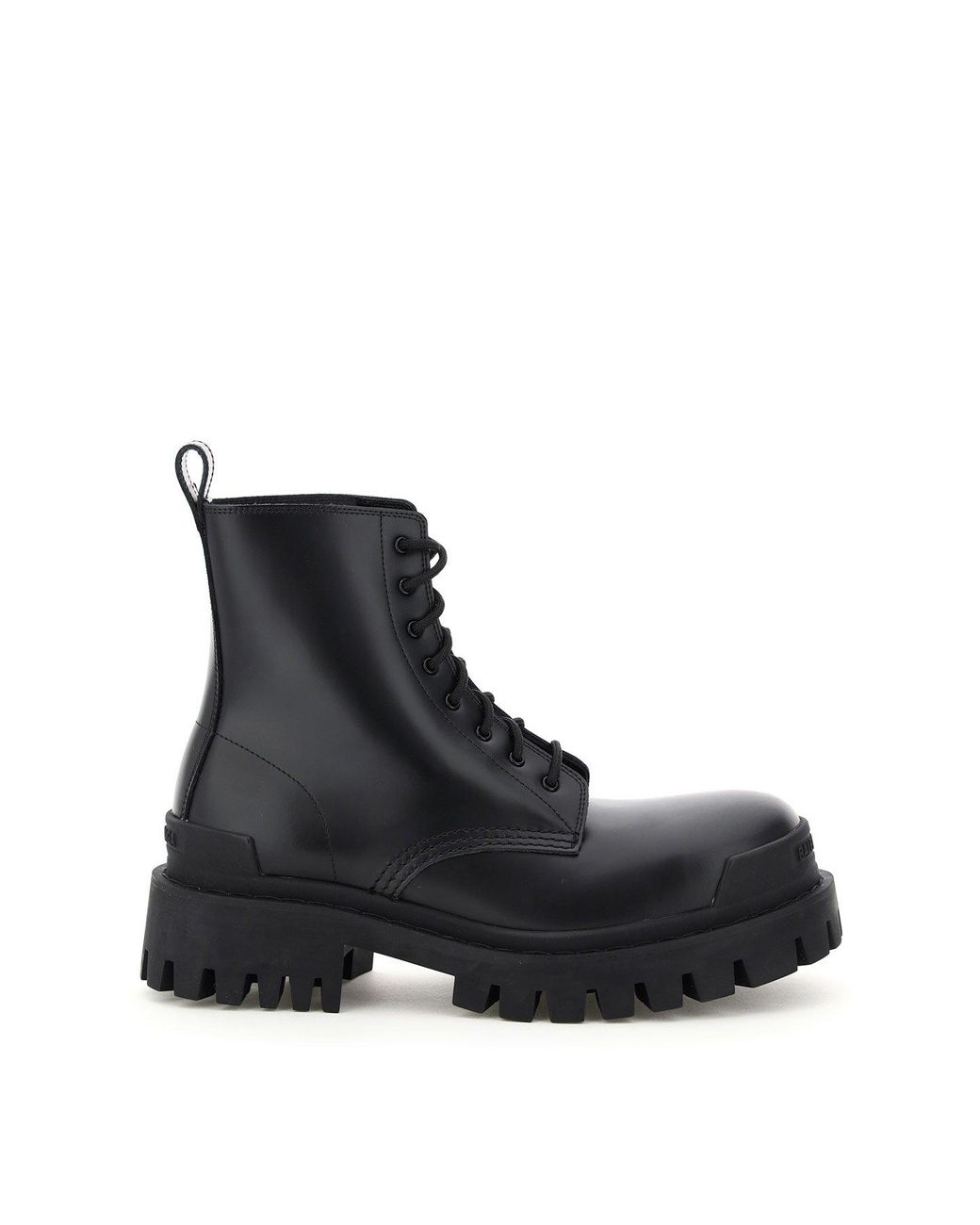 Balenciaga Leather Strike Combat Boots in Black - Save 4% - Lyst