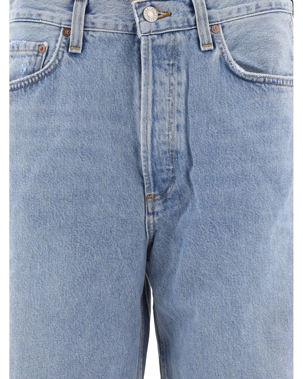 Agolde "low Rise Baggy" Jeans in Blue | Lyst