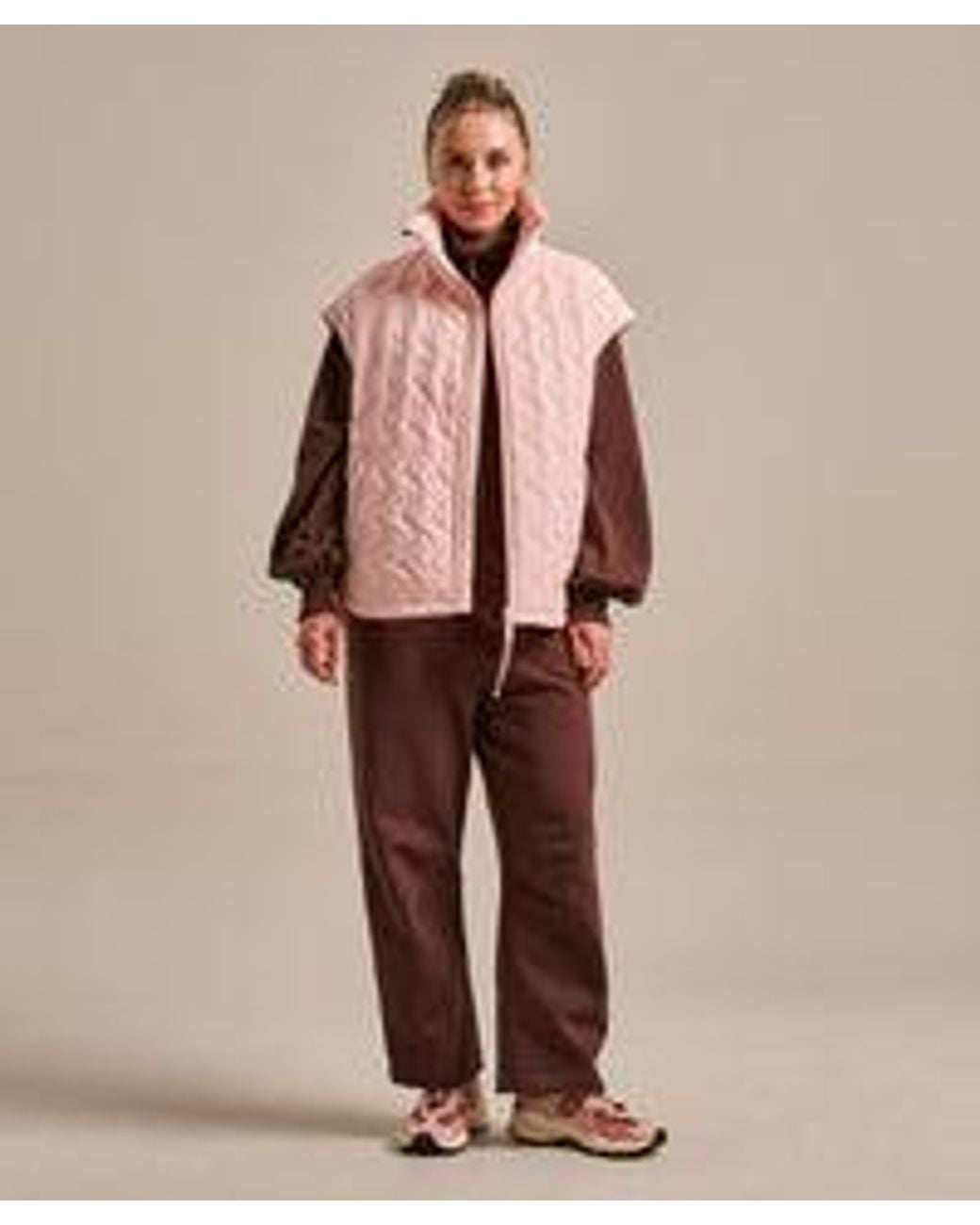 BAM Clothing Natural Packable Cloud Gilet Blossom Blush