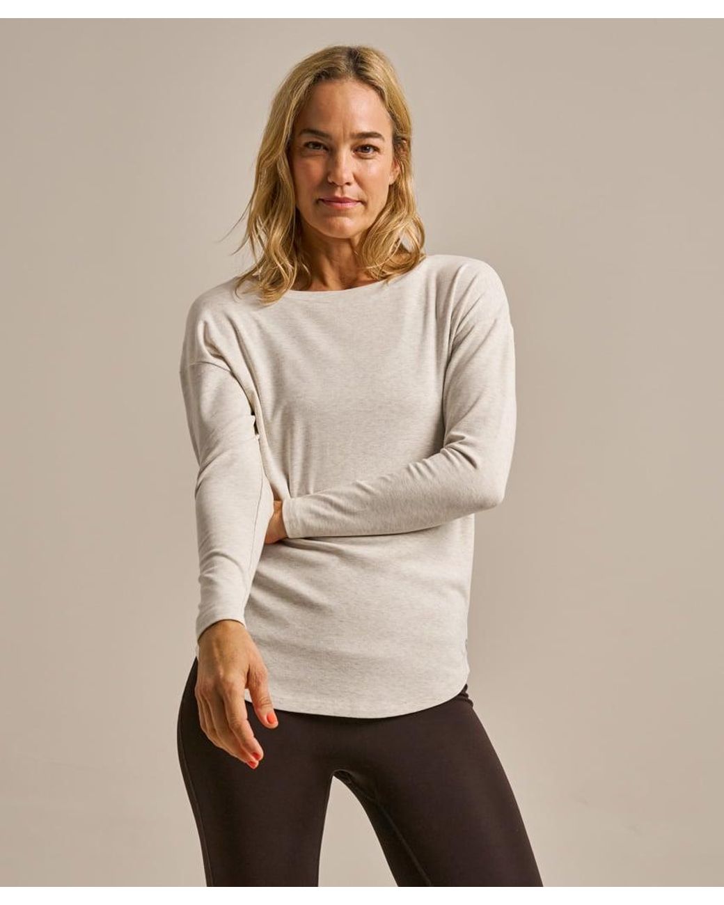 Bam Pink Luxe Long Sleeve Yoga Top