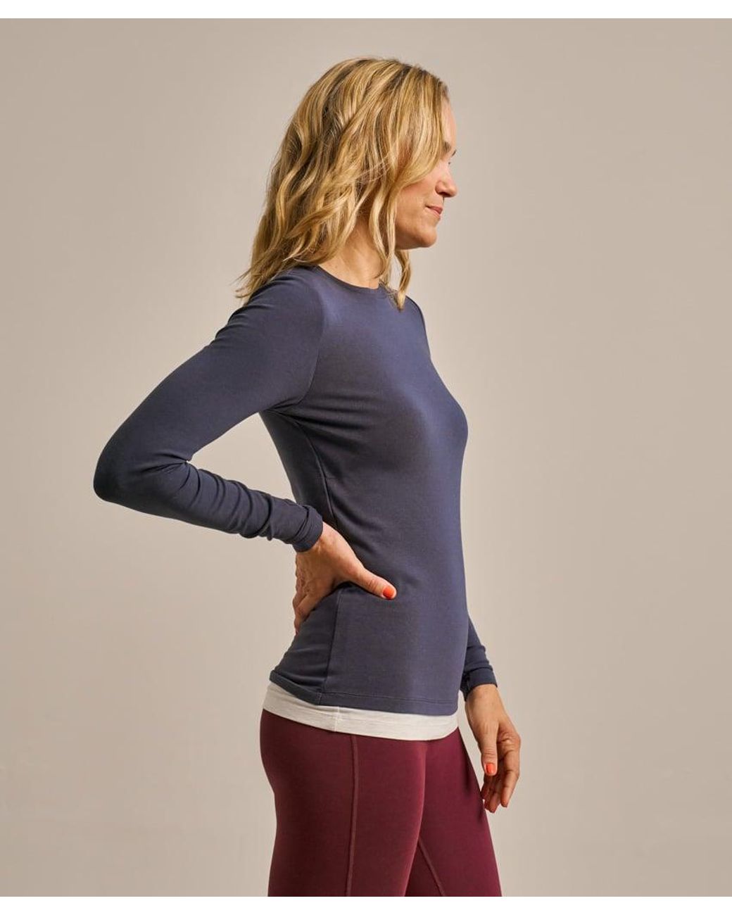 BAM Clothing Blue Horizon Luxe Long Sleeve Top Storm
