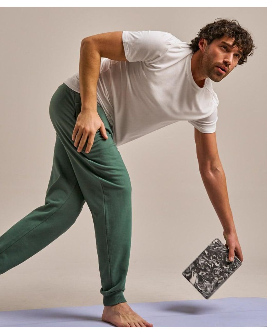 Bam Green Heavyweight Recovery Joggers for men