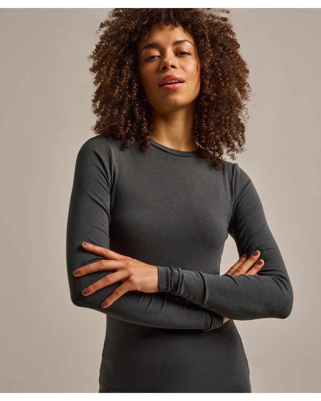BAM Clothing Gray Horizon Luxe Long Sleeve Top Juniper