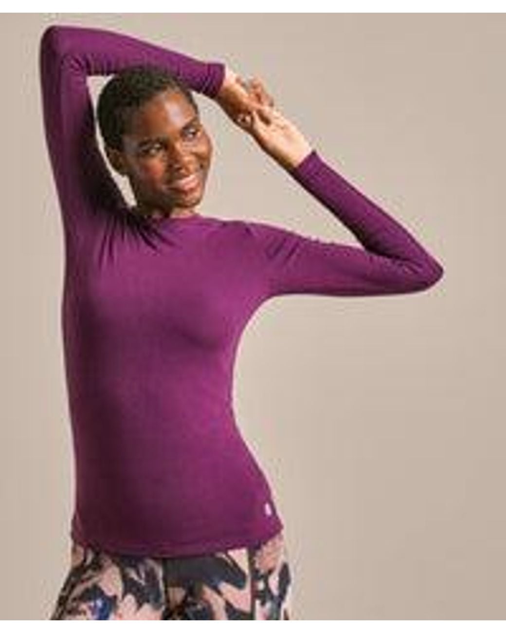 BAM Clothing Purple Horizon Luxe Long Sleeve Top Damson