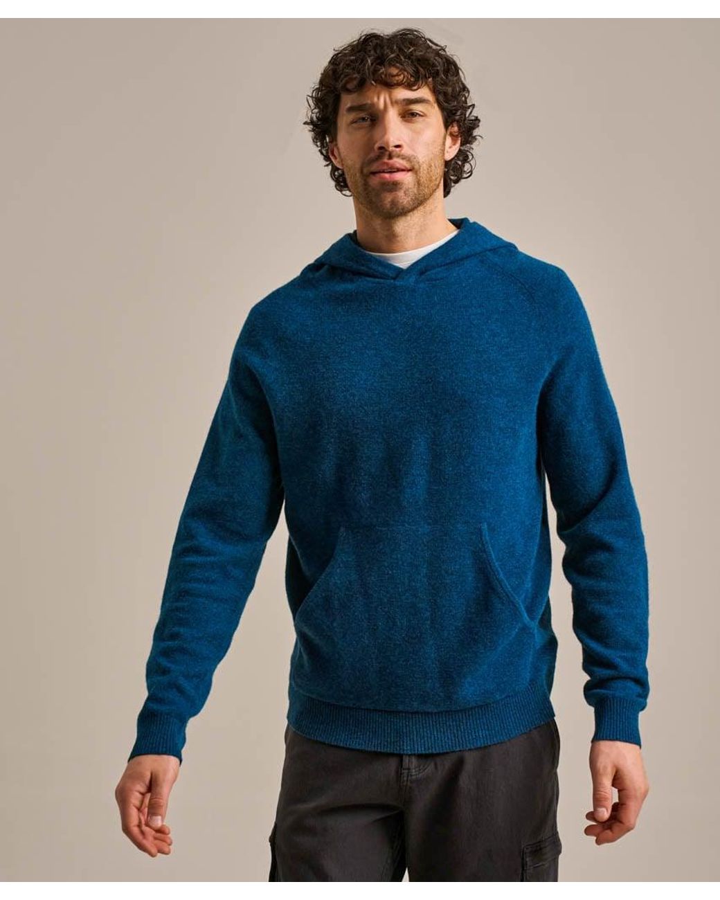 Bam Blue Lightweight Active Knitted Hoody for men