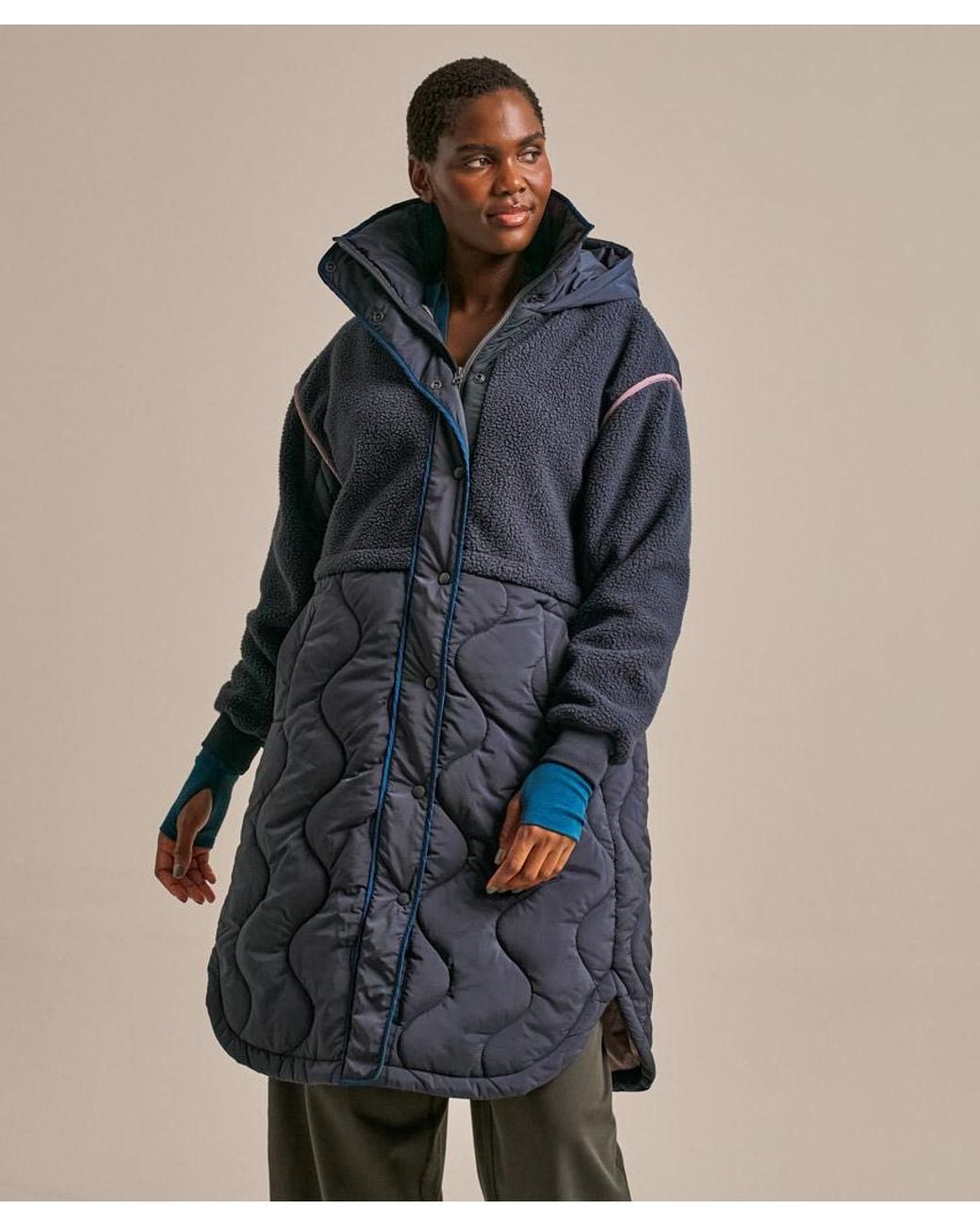 Bam Blue Full Circle Cosy Fleece Coat