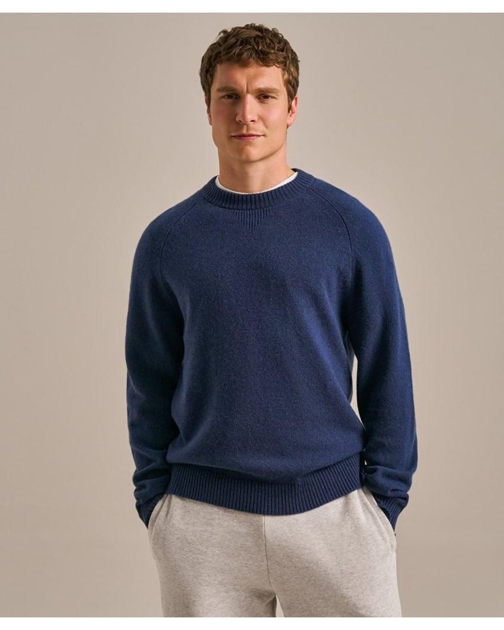 Bam Blue Active Crew Knit Jumper for men