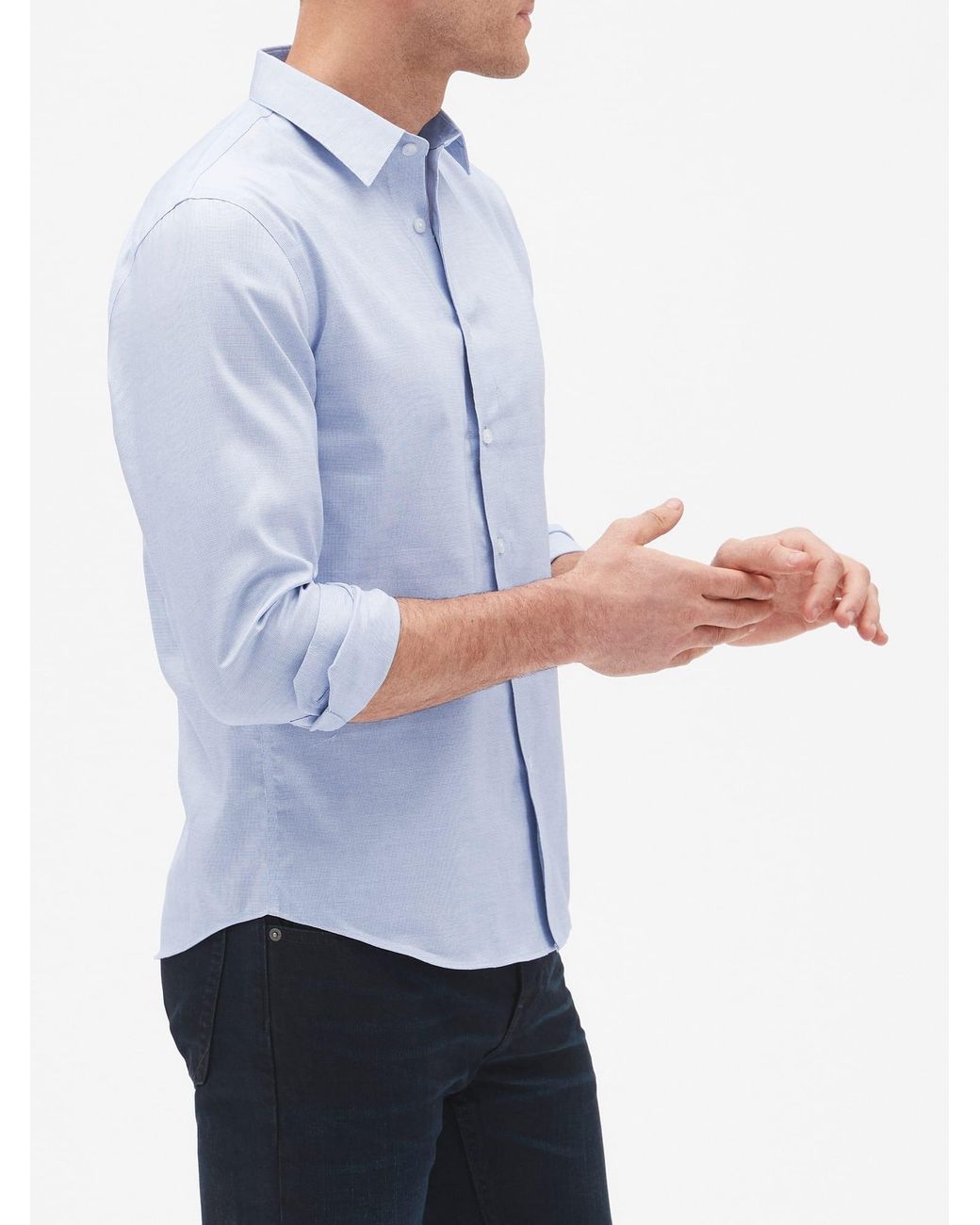 slim fit untucked shirts