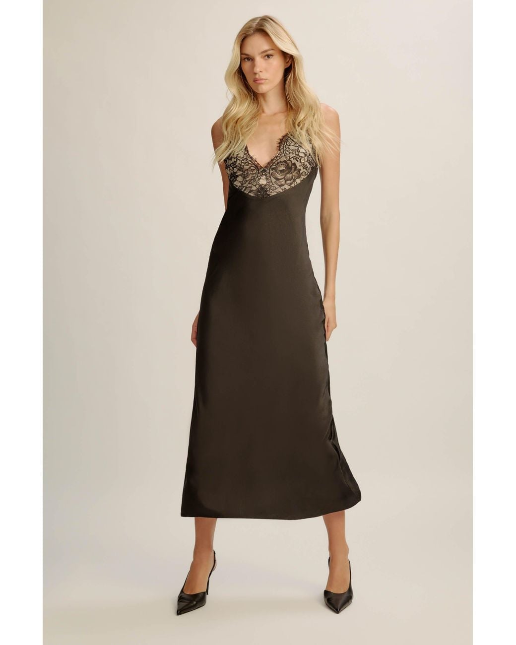 Bardot Hayden Lace Slip Dress in Black | Lyst
