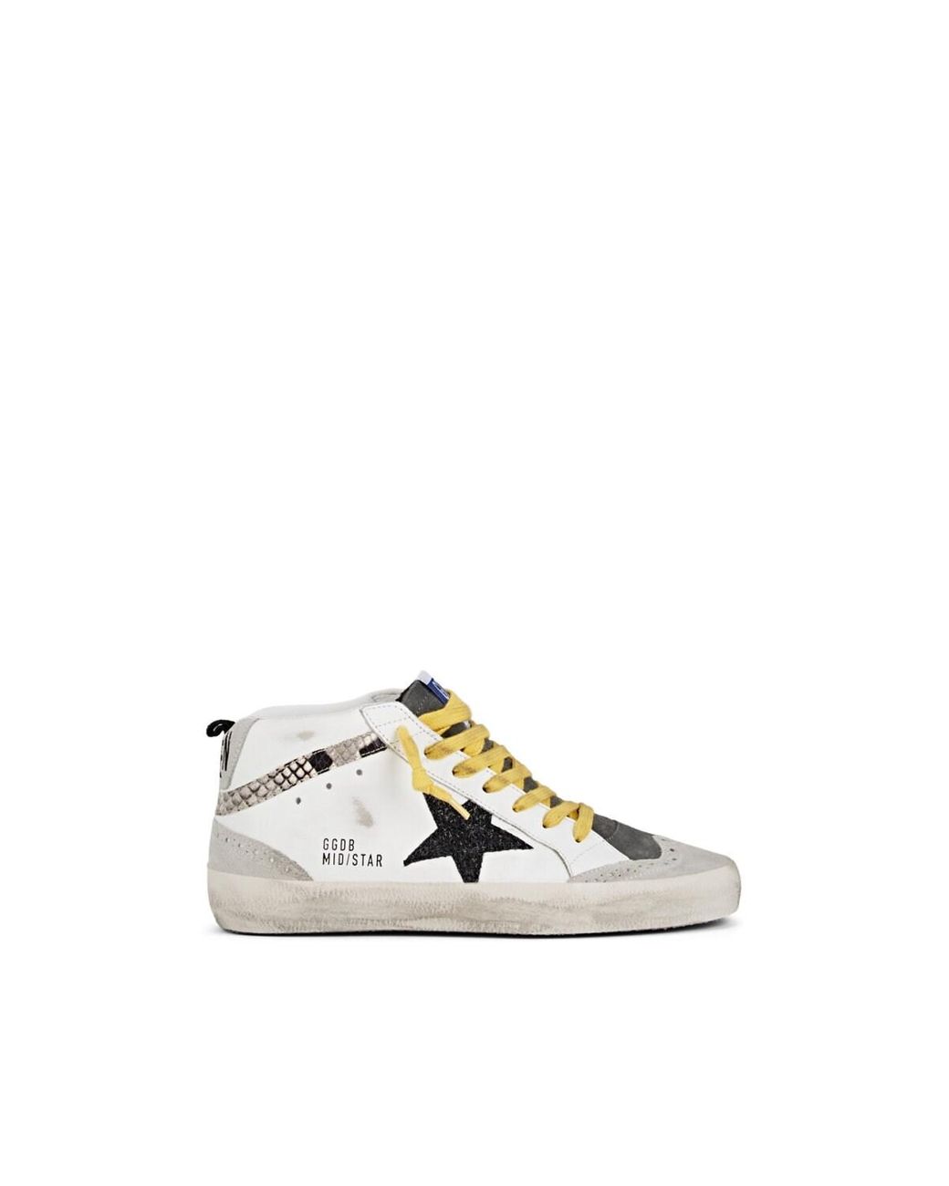 Golden Goose Deluxe Brand Mid Star Leather & Suede Sneakers in White - Lyst