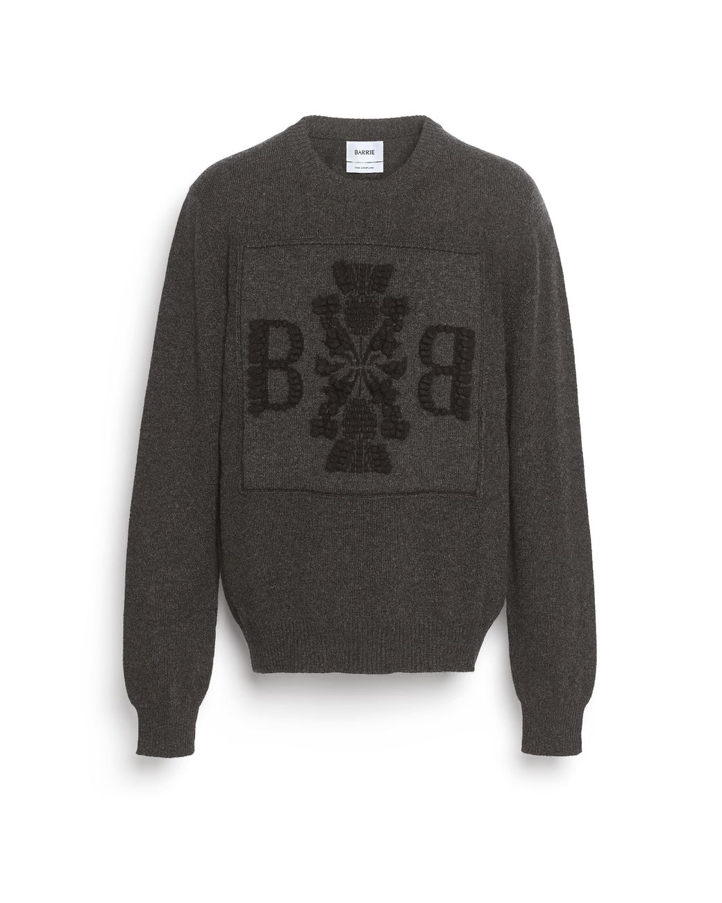 Barrie Gray 3D Cashmere Logo Round-Neck Jumper for men
