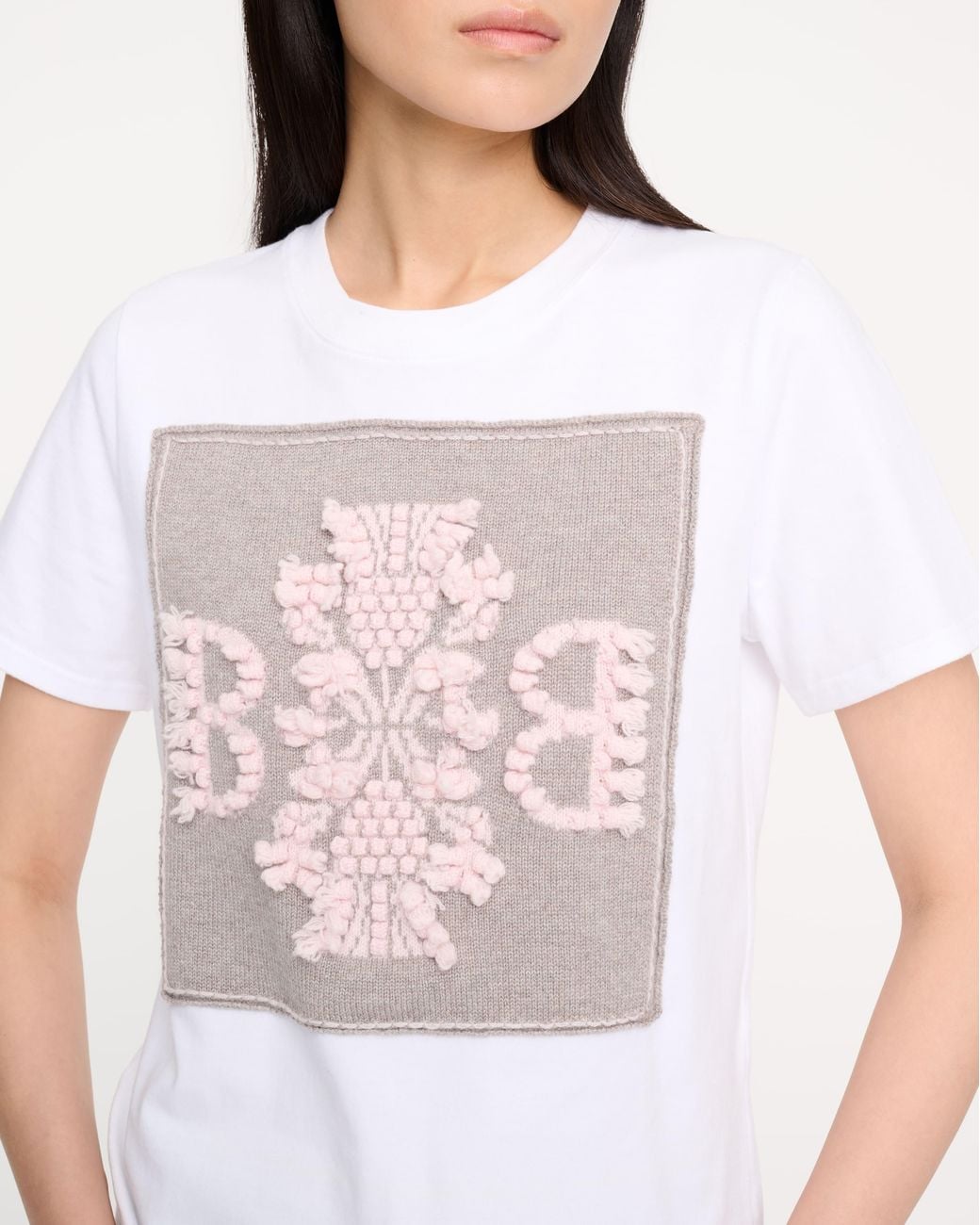 Barrie Pink T-Shirt With Cashmere B Logo Patch