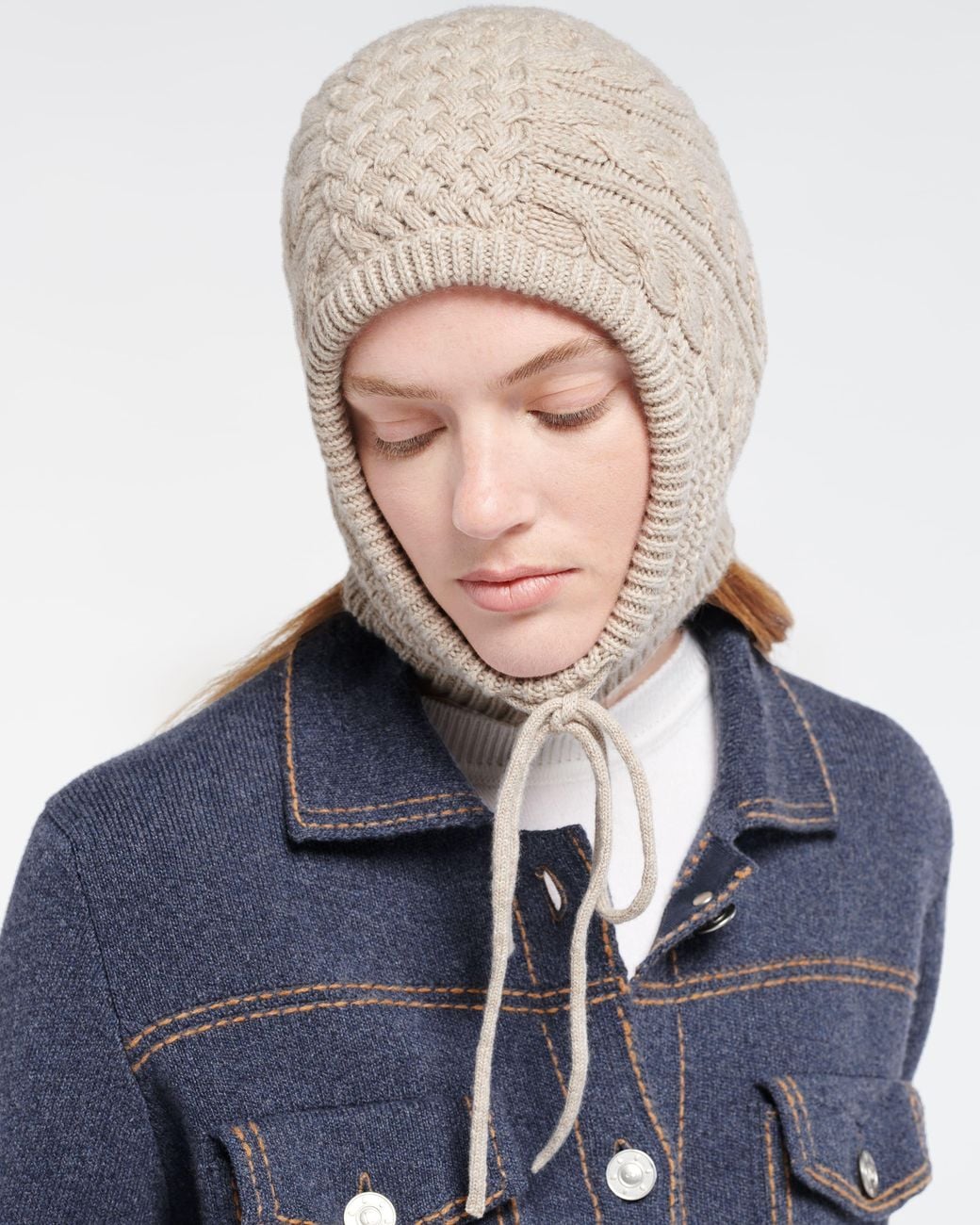 Barrie Natural Cashmere Balaclava