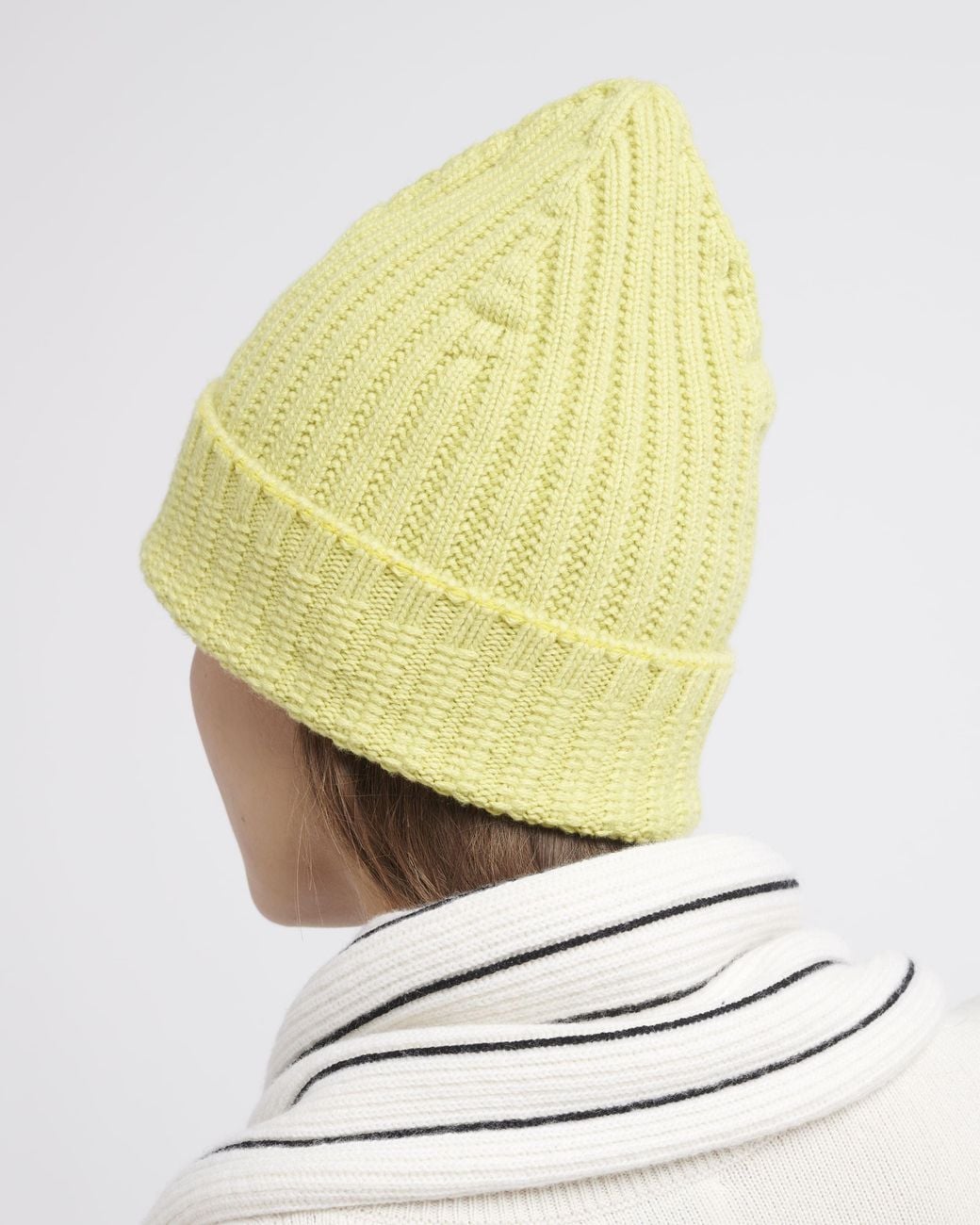 Barrie Yellow Cashmere Beanie