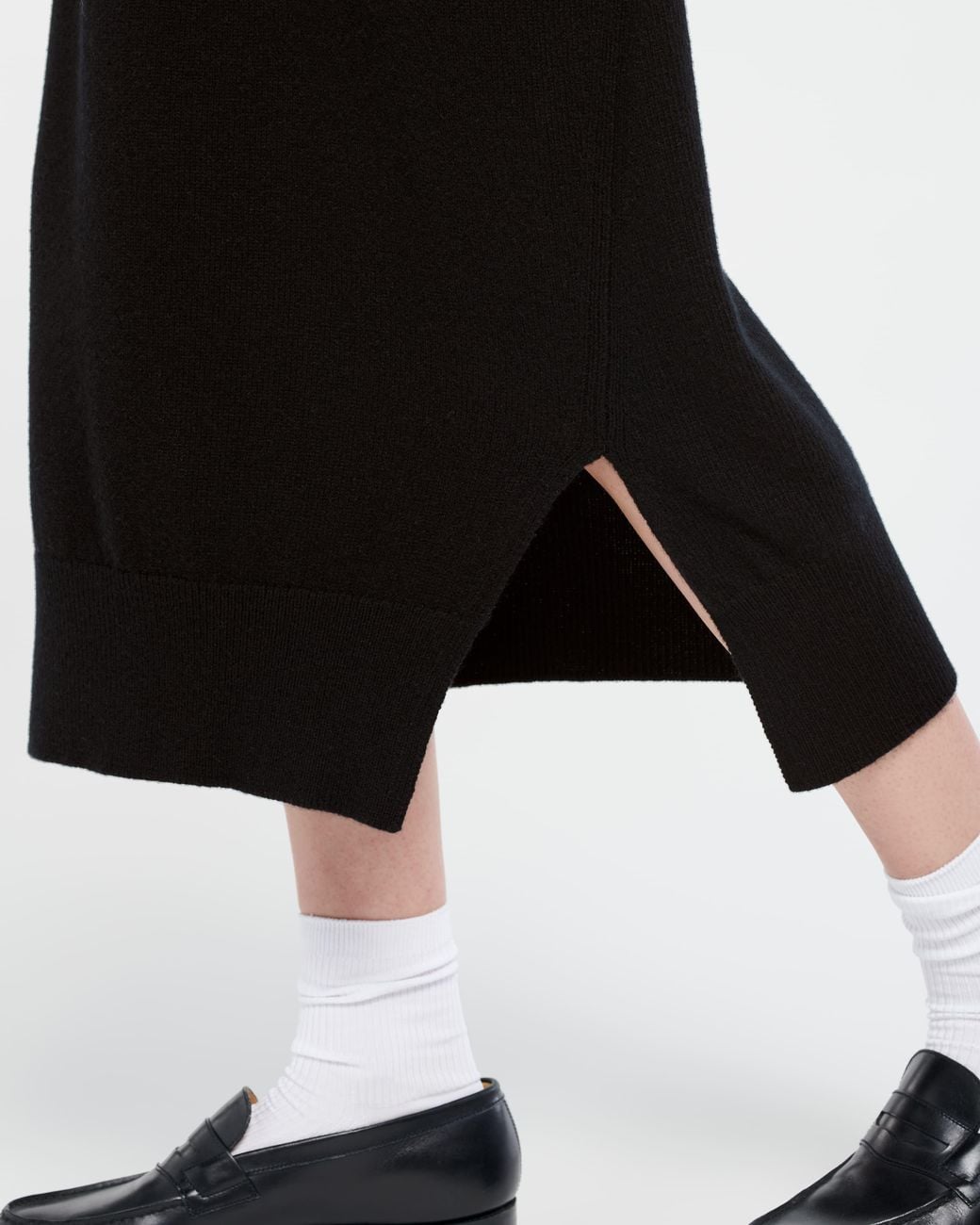 Barrie Black Iconic Cashmere Skirt
