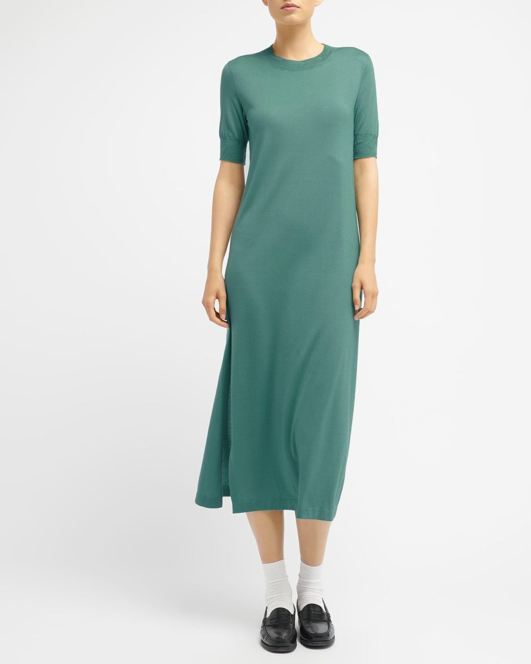 Barrie Green Ultra-fine Cashmere Maxi Dress