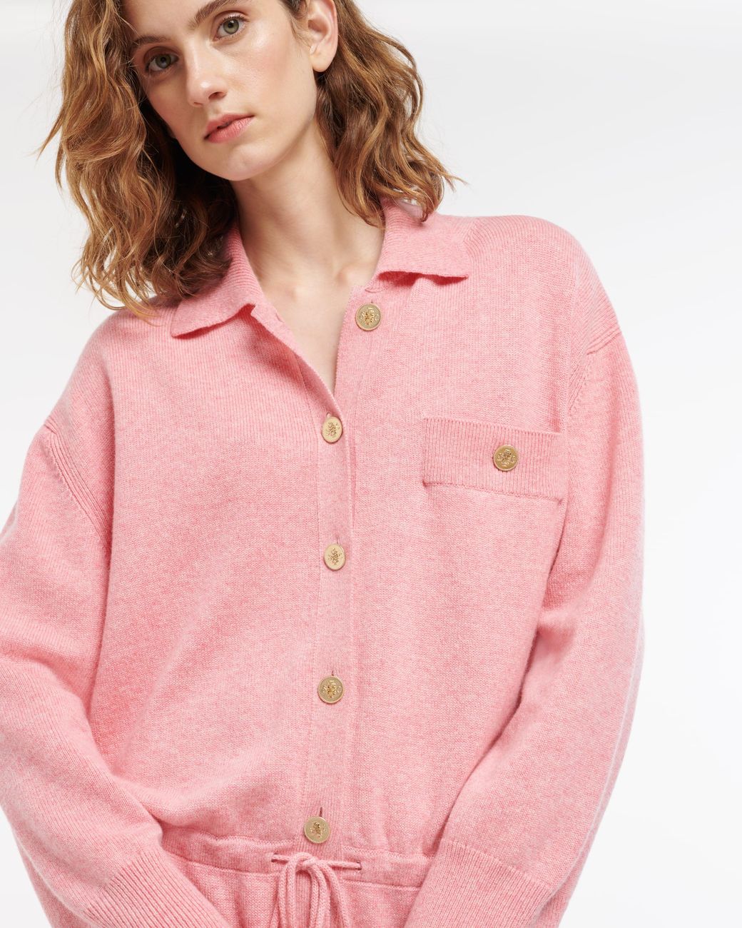 Barrie Pink Cashmere Jumpsuit