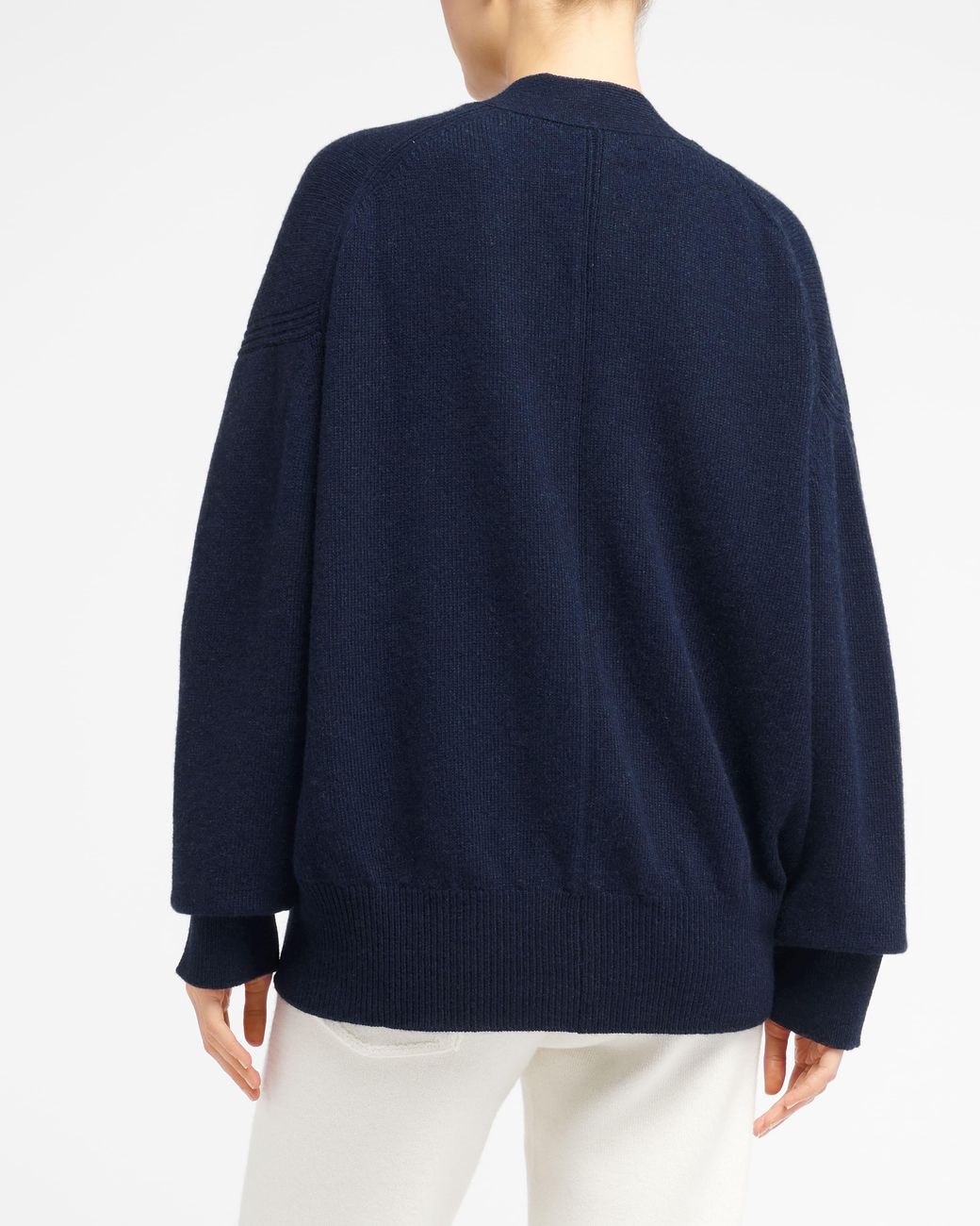 Barrie Blue V-Neck Cashmere Cardigan