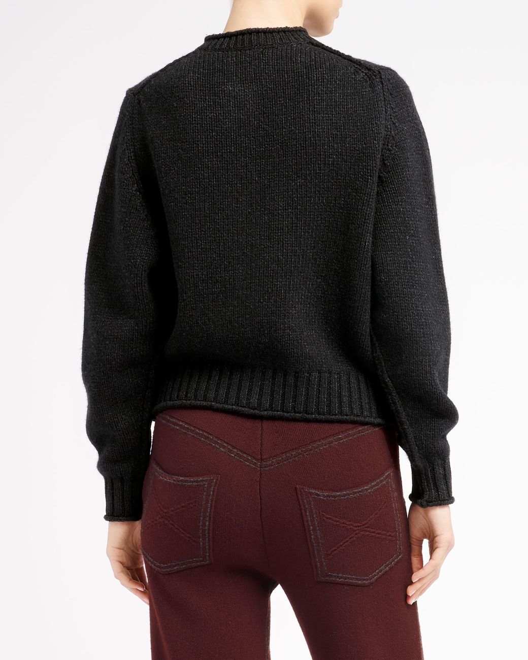 Barrie Black Chunky Cashmere Cardigan With Buttons