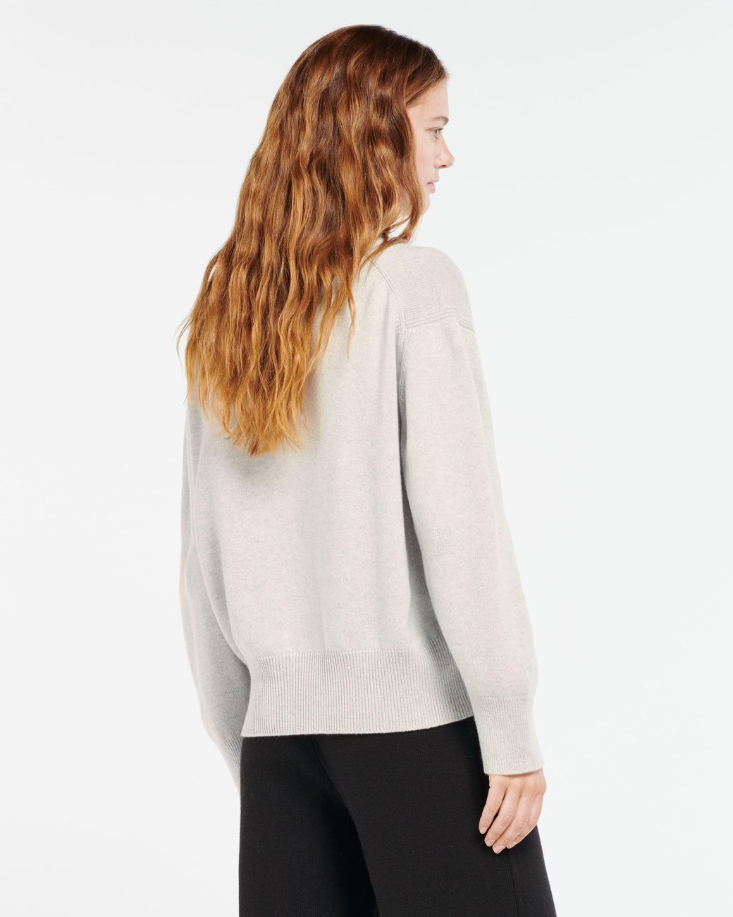 Barrie White Cashmere Polo Collar Jumper