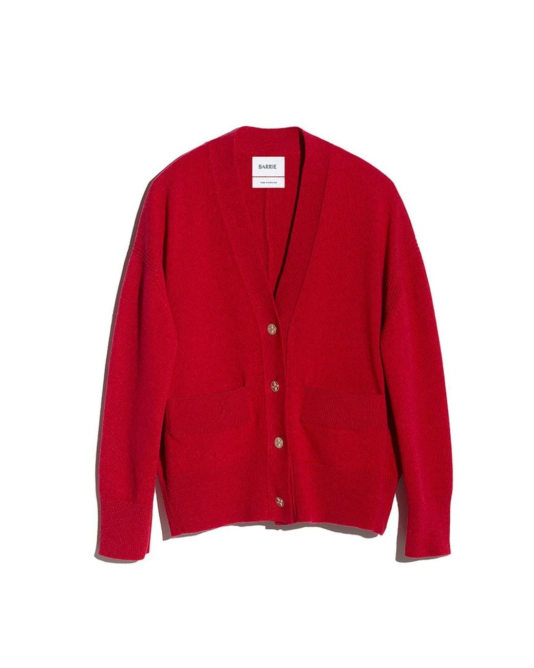 Barrie Red Iconic Cashmere Cardigan