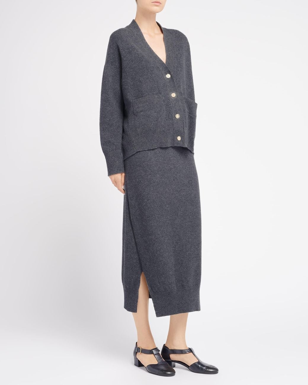 Barrie Gray V-Neck Cashmere Cardigan