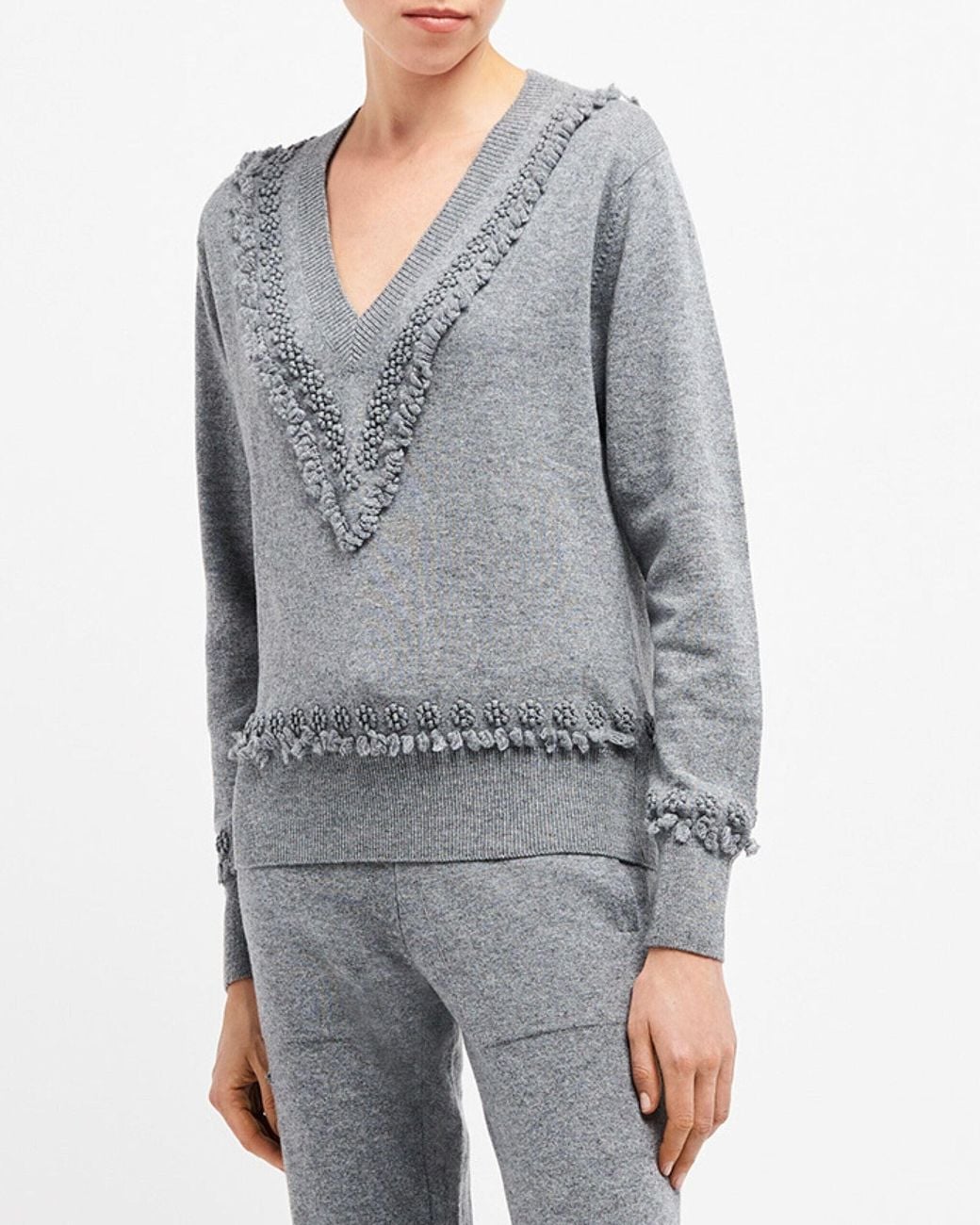 Barrie Gray Timeless V-Neck Cashmere Jumper